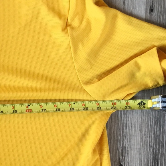 Baseball/ softball polo sunny yellow size shown in measurements - Picture 5 of 5